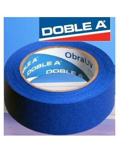 Cinta De Papel  P/  Obra U.v. Azul   " Doble A "  18 Mm.  *  40 Mts      - Ind. Arg. -  " Aa "