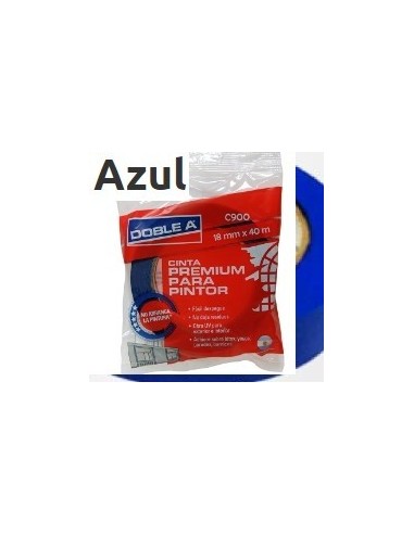 Cinta De Papel  P/  Obra U.v. Azul   " Doble A "  24 Mm.  *  40 Mts      - Ind. Arg. -  " Aa "