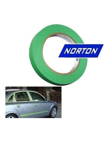 Cinta De Papel  P/ Automotor   Premiun  Verde   18  *  40 Mts  " Norton "