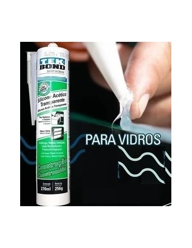 Silicona  En  Cartuchos     Transp.  * Construcción    Acetica    256 Gr  " Tekbond  "  270ml  Uso General