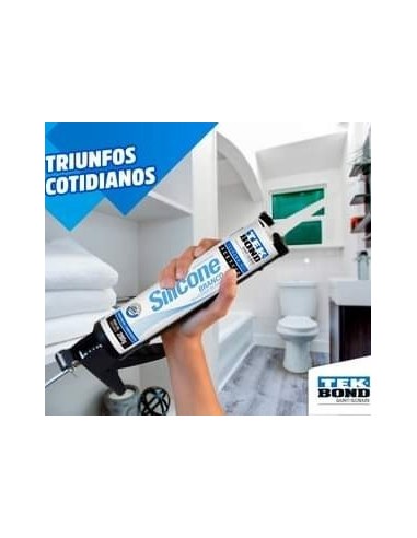 Silicona  En  Cartuchos    Blanca  * Silicone  Acetica    280 Gr  " Tekbond  "  Uso General