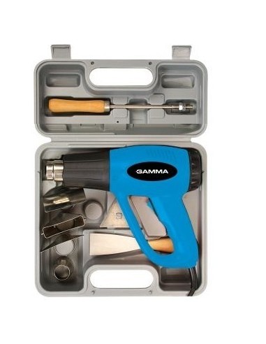 Pistola  De  Calor  En  Kit   2000 W - C/ Estuche Y Acc    " Gamma " Azul