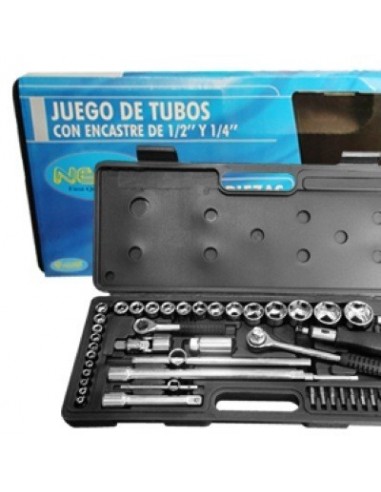 Tubos En Juego C/encastre De 1/2" X 52 Pzs. " Neon - Bison Bb-5322 "