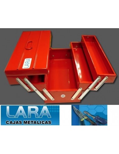 Caja  De Herramientas  Metal. " Fuelle " N° 25 -  2 Gav. L32 * An20 * Al22,0   -  Ind,  Arg. *lara