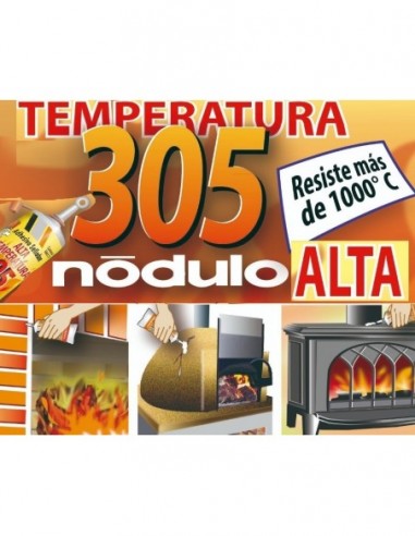 Sellador   Alta  Temperatura  1000 °  Estufas Salamandras Etc.   Pomo 250 Gr  " Nodulo "