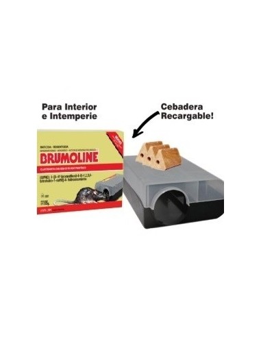 Raticida        " Casita  Con Cebadera Con Cebo En Bloque 50 Gr. Brumoline " 