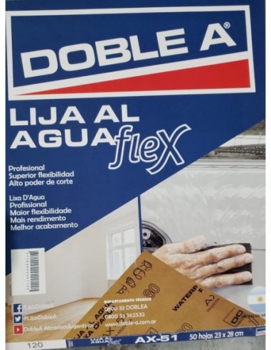 Lija  Al  Agua  " Doble A "     60    * Agua Flex