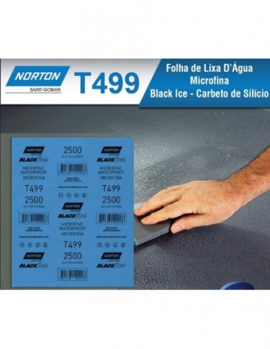 Lija  Al  Agua  " Norton " Gr. 2500  * Blackice  "t499 "  - Carburo De Silicio