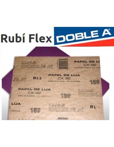 Lija  Para   Madera  " Doble A "        50 /  60   *  Gruesa      " Rubi "