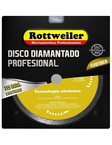 Disco  Diamantado   Liso        230 Mm   " Rottweiler "