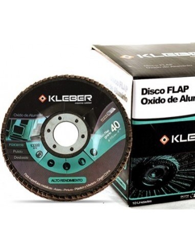 Discos  Flap   4,5"   Gr   40   Ox Al   " Kleber "  Madera