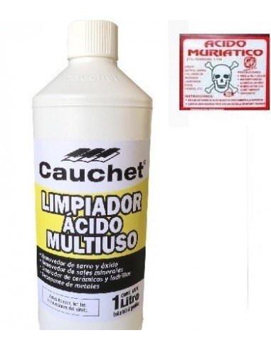 Acido  Muriatico  Clorhidrico * Limpiador Acido Multiuso  1 Lts     " Cauchet " ( Ex Deoxi-m )