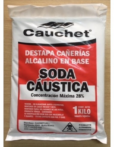 Soda  Caustica   * Perlada    1 Kgr   " Cauchet "    Destapa Cañeria