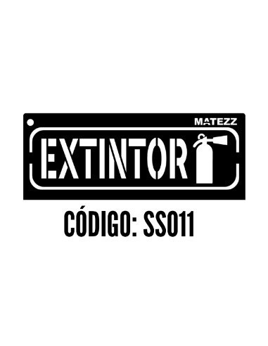 Stencils   Figura :  *  Extintor    8 * 20 Cm        * Matezz 