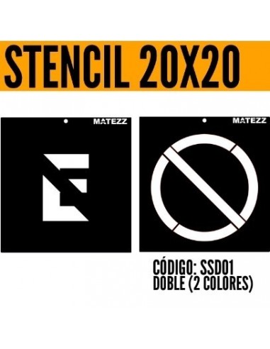 Stencils   Figura :  *  Prohibido  Estacionar  * Kit  2 Colores    20 * 20 Cm        * Matezz 