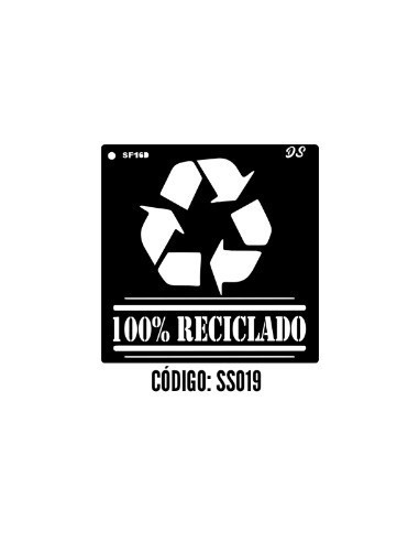 Stencils   Figura :  *  Reciclado   100%      20 * 20 Cm        * Matezz 