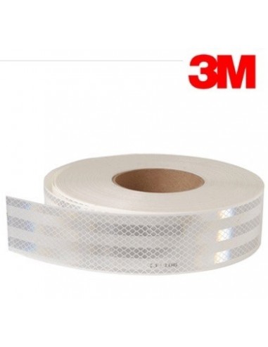 Cinta   * Reflectiva    Perimetral * Blanca    5 Cm * P/mts    " 3 M "       ( 43525 ) ( Rollo X 45,7 Mts )