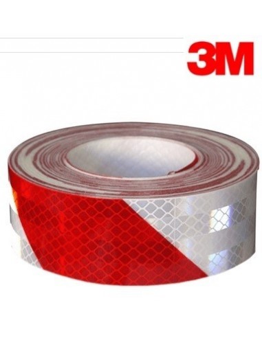 Cinta   * Reflectiva    Perimetral * Roja Y Blanca      7,5 Cm * P/mts    " 3 M "       ( 45360 ) ( Rollo X 45,7 Mts )