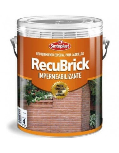 Ladrillos  Recuplast  Impermeabilizante  Incoloro   4 Lts  " Recubrick -  Sinteplast "