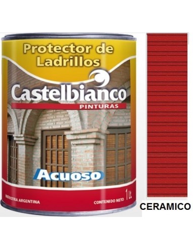 Ladrillos  Impregnante  Color  Ceramico   4 Lts    Acuoso  " Castelbianco "  