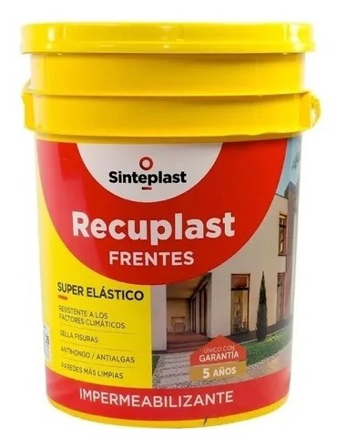 Latex   Clase * Premium   Frentes    " Recuplast "        20 Lts  * ímpermeabilizante  " Sinteplast "  * Blanco