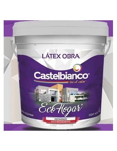 Latex   Clase  "  C "   Exterior -  Interior     "  Obra  Prof. "     4 Lts    "  Castelbianco "   -   * Blanco  