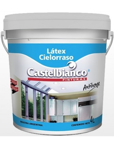 Latex   Clase " A "       " Cielos Rasos  "         4 Lts         * Castelbianco  * Blanco