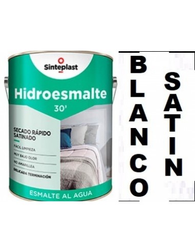 Blanco  Satinado    Hidroesmalte         1/2    Lts      * Recuplast  " Sinteplast "