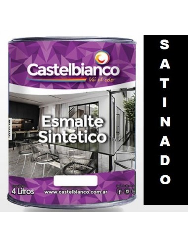 Negro  Satinado   "  Castelbianco "     1 Lts              * Alta Dureza   