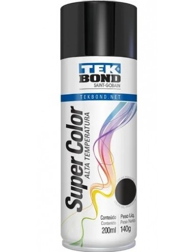 Aerosol   200 Ml / 140 Gr      Negro Mate  * Alta  Temperatura   * Tekbond    "saint Gobain " 