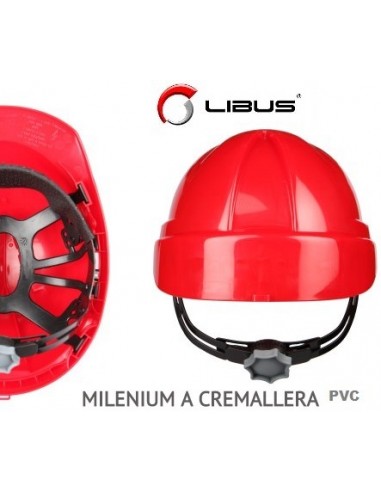 Casco  " Libus "  Milenium  Class  Rojo  -          Con Arnes -- * Iram 3620 Tipo 1-clase B