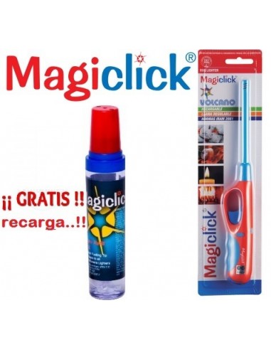 Encendedores   " Magiclick  Volcano "  28 Cm  +  Recarga  Gratis  - Llama Regulable