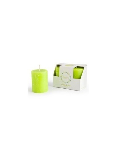 Velas  Aromatizantes   Votiva   4* 5 Cm    2 Unid  * Citrus      " Organic Spa "     