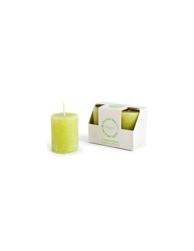 Velas  Aromatizantes   Votiva   4* 5 Cm    2 Unid  * Verbena Fresia     " Organic Spa "     