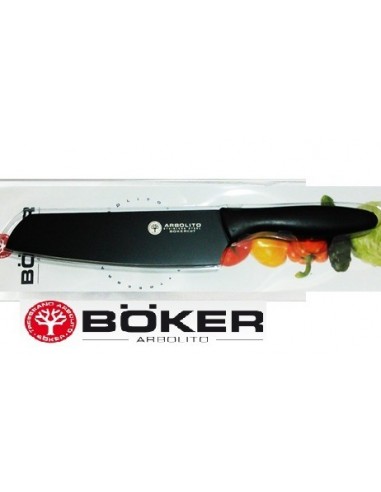 Cuchillo    Negro   " Bökercut "    6"  - 15   Cm       "  Santoku   "  " Boker Arbolito "  Inox - Cabo Ppl -  Ind. Arg.  Ac