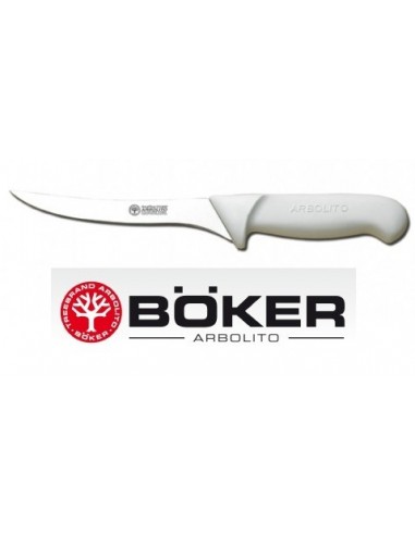 Cuchillo   Mango   Blanco    6"  - 15     Cm    " Frig. Depostar "  " Boker Arbolito "  Inox - Cabo Ppl -  Ind. Arg.  Acero A