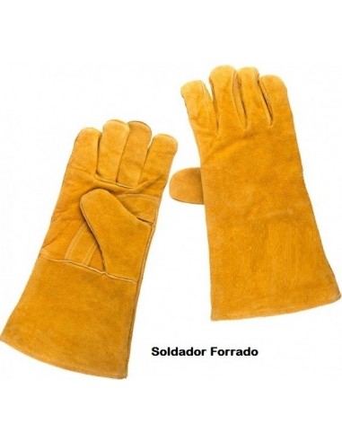 Guante  Soldador  Descarne   Amarillo   Int/ Forrado  Alta Temp.