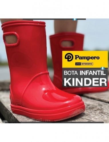 Botas  " Pampero "   Kinder  Rojo           Nº 25 / 26      " Pampero  "      Ind. Arg.