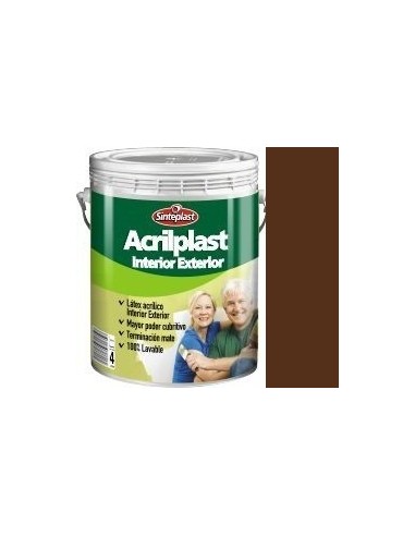 Latex  Color  Marron                                4  Lts   " Acrilplast "  " Sinteplast "