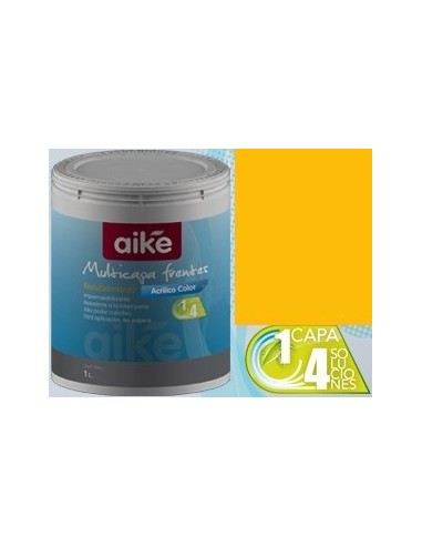 Latex  Color  Amarillo  Vivo                   1  Lts   " Int - Ext - Multicapa -  Aike "      Best - Paint* Promo 