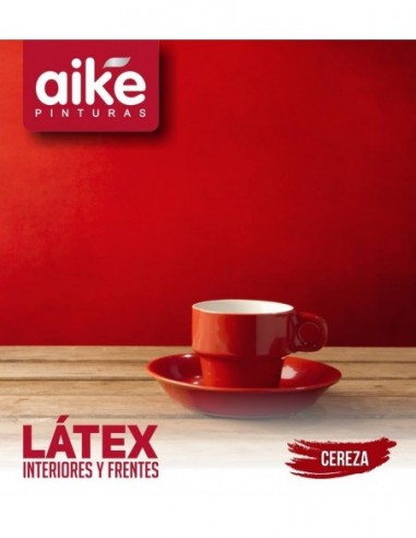 Latex  Color  Bermellon  Cereza          1  Lts   " Int - Ext - Multicapa -  Aike "      Best - Paint* Promo 