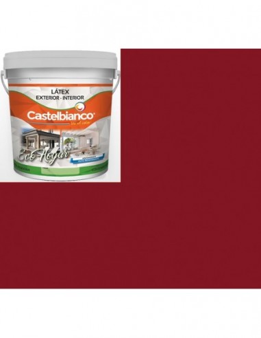 Latex  Color  Bermellon  Cereza          4  Lts   * Eco  Hogar   " Int - Ext - Castelbianco "   