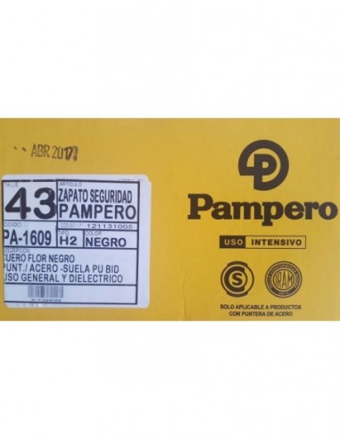 Zapato   Seguridad  Flor   C/p   Pu Bid    Nª  40    " Pampero Uso Intensivo  1609 ó P95dn "