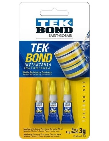 Adhesivo   " Gotita "        Bl.  3 Un * 1 Gr      Instantanea    * Tekbond       " Saint Gobain "