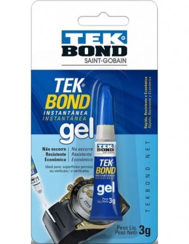 Adhesivo   " Gotita "        Gel   * 3 Gr   Bl.     Instantanea    * Tekbond       " Saint Gobain "