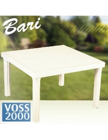 Mesa      Cuadrada           Blanca  Pvc     Lados      0,75 Mts  - 46 Cm Altura    " Bari - Voss2000 "