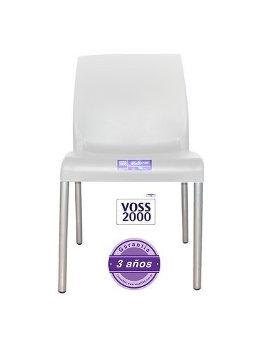 Silla    P/ Bares   Blanca     "  Mallorca "      Voss 2000   * 3 Años Garantia   Resit  500 Kg