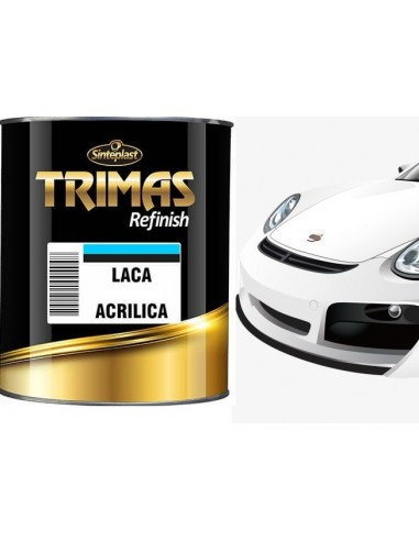 Laca Automotor  Acrilica  Blanca               Brillante   1 Lts    " Trimas "  Monocomponente , Secado Rapido