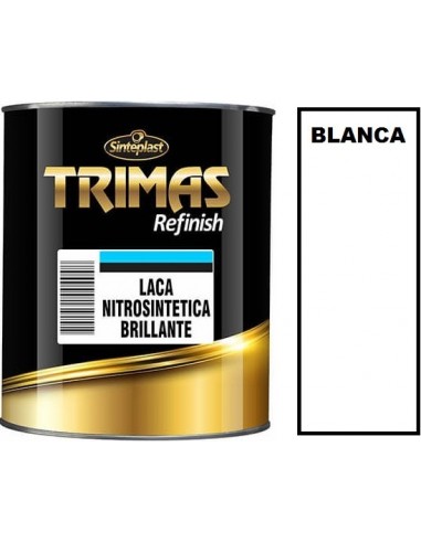 Laca Automotor  Nitros.  Blanco   4 Lts  " Trimas "  Monocomponente, Rapido Secado    "sinteplast"