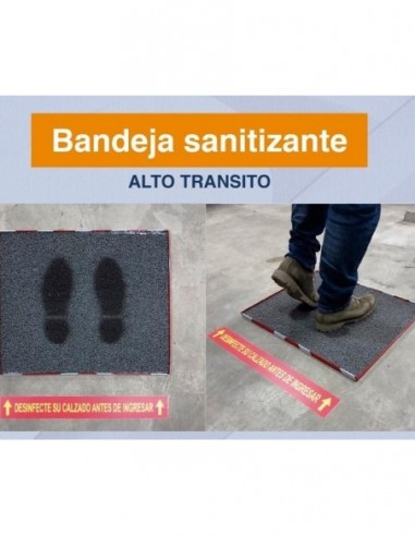 Alfombra  Bandeja  **  Sanitizante  60 * 50 Cm " Señal Arte  "  Indicador Incluido